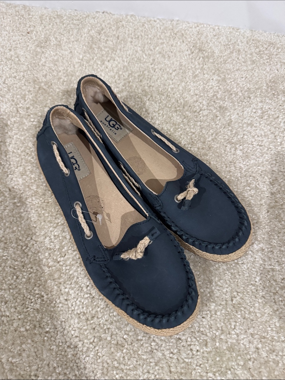 NWOT UGG Navy Loafers